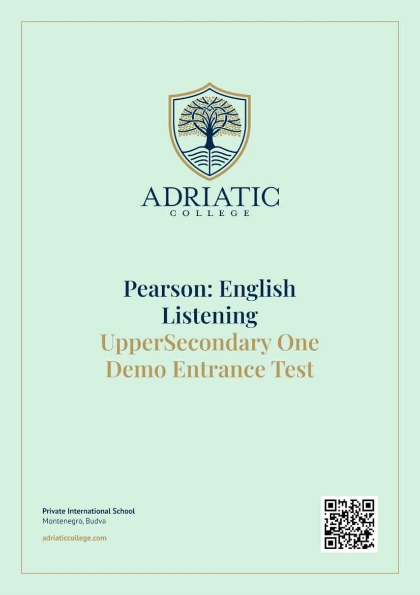 UpperSecondary One: English Listening