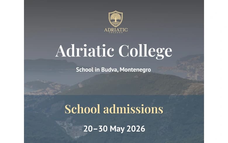 Entrance assessments at Adriatic College will take place on 20, 26, 27 and 30 May 2026