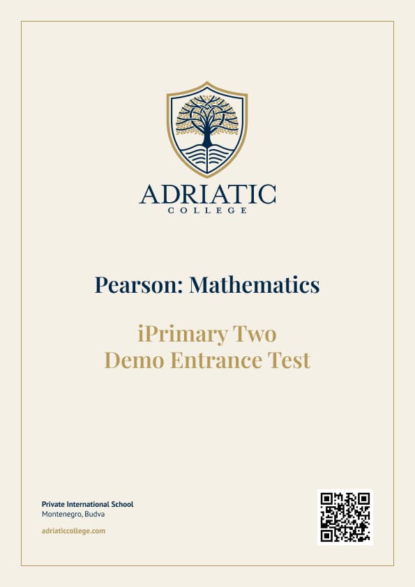 Pearson iPrimary: Mathematics Demo Entrance Test for Admission to Year 2