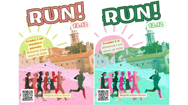 Adriatic College Whole-School Run on the Budva Seafront