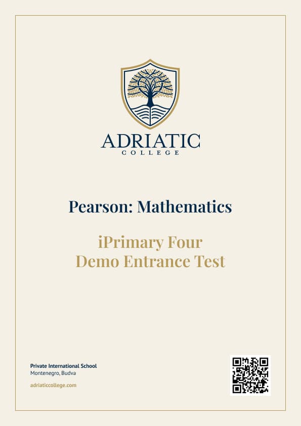Pearson iPrimary: Mathematics Demo Entrance Test for Admission to Year 4
